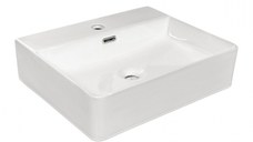 Lavoar ceramic alb SQUARE cu accesorii 8303-A, 50x42x13 cm