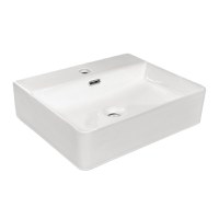 Lavoar ceramic alb SQUARE cu accesorii 8303-A, 50x42x13 cm - 1