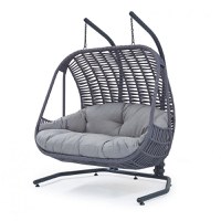 Leagan suspendat BALINA, gri antracit, 193x150x110 cm - 1