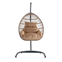 Leagan suspendat ORBIT, cappuccino, 193x120x110 cm - 1