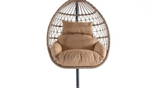 Leagan suspendat ORBIT, cappuccino, 193x120x110 cm
