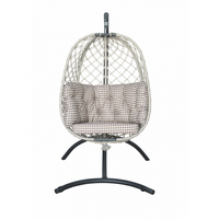 Leagan suspendat PALERMO, bej, 124x118x186 cm - 1