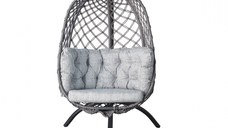 Leagan suspendat PALERMO, gri, 124x118x186 cm