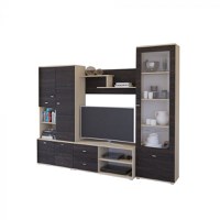 Living ARS, 4 corpuri, corp PAL stejar american, fronturi PAL frasin, 250x51x201 cm - 1