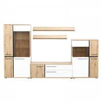 Living MOLTO Z.A, 5 corpuri, corp artisan, fronturi MDF artisan + alb, 336x53x201 cm - 1