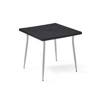 Masa de gradina CARMEN, model ratan, negru, 80x80 cm - 1