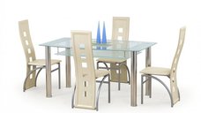 Masa de living CRISTAL din sticla, 150x90x77 cm