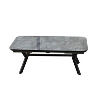 Masa extensibila HOGU, dreptunghiulara, marmura gri, 195 275x100x73 cm - 1