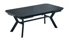 Masa extensibila HOGU, dreptunghiulara, marmura negru, 195 275x100x73 cm