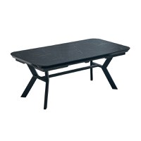 Masa extensibila HOGU, dreptunghiulara, marmura negru, 195 275x100x73 cm - 1