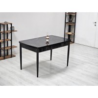 Masa extensibila JUMP, dreptunghiulara, marmura negru, 130x80x73 cm - 1
