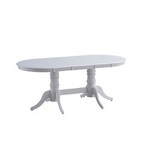 Masa extensibila NICE, lemn masiv, ovala, alb 150 190x90x76 cm - 1