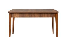 Masa extensibila VINA din nuc, dimensiuni 130-165x80x75 cm
