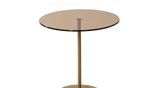 Masa Laterala CHILL-OUT, Auriu si Bronz, Dimensiuni 50x50x50 cm