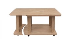 Masuta cafea, cu rotile, sonoma deschis, 95x50x50 cm