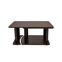Masuta cafea, cu rotile, sonoma inchis, 95x50x50 cm - 1