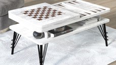 Masuta cafea TABLE, pin antichizat, 103x59x50 cm