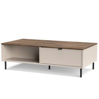 Masuta de cafea EVO, 2 sertare, casmir + stejar castello, 110x60x37 cm - 1