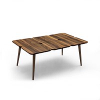 Masuta de cafea PETEK, nuc, 90x66x40 cm - 1