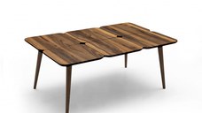 Masuta de cafea PETEK, nuc, 90x66x40 cm