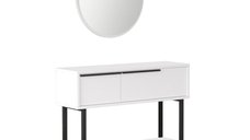 Masuta de toaleta ON12-W, alba, 100x29.5x76 cm