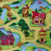 Mocheta CANDY TOWN 27, latime rola 4 m, fir buclat, multicolor - 1