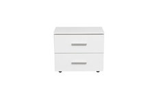 Noptiera ALMA, 2 sertare, alb, 50x30x42 cm