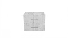 Noptiera ALMA cu 2 Sertare din Pin Antichizat, Dimensiuni 50x30x42 cm