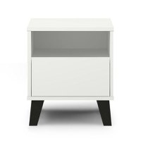 Noptiera BORG, 1 sertar, alb, 40x38,8x45,6 cm - 1
