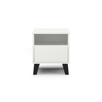 Noptiera BORG, 1 sertar, alb, 40x38,8x45,6 cm - 1