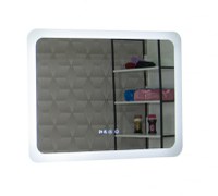 Oglinda cu iluminare LED, functie dezaburire, ceas si termometru, MD2, 80x60 cm - 1