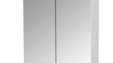 Oglinda cu iluminare LED, QUATTRO, alb, 60x68 cm