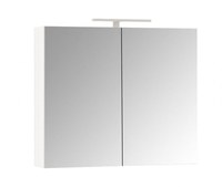 Oglinda cu iluminare LED, QUATTRO, alb, 80x68 cm - 1