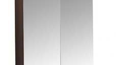 Oglinda cu iluminare LED, QUATTRO, wenge, 60x68 cm