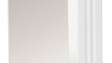 Oglinda cu iluminare LED, seria 172, front MDF, alb rustic, 55x71 cm
