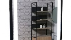 Oglinda cu iluminare LED si functie dezaburire, MD3, rama neagra, 50x80 cm