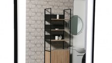 Oglinda cu iluminare LED si functie dezaburire, MD3, rama neagra, 60x80 cm