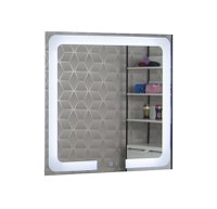 Oglinda cu iluminare LED si intrerupator touch, MD1, 80x80 cm - 1