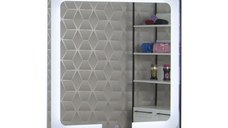 Oglinda cu iluminare LED si intrerupator touch, MD1, 80x80 cm