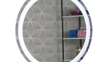 Oglinda cu iluminare LED si intrerupator touch, MD1, diametru 60 cm