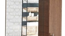 Oglinda seria 020, front MDF, bambus, 55x71 cm