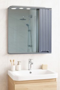 Oglinda Seria 033, front  MDF, antracit, 60x71 cm - 1