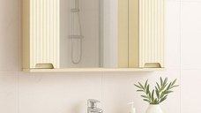 Oglinda seria 033, front MDF, crem, 80x71 cm