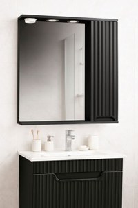 Oglinda seria 033, front MDF, negru, 60 cm - 1