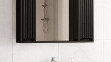 Oglinda seria 033, front MDF, negru, 80 cm