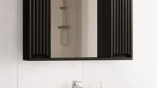 Oglinda seria 033, front MDF, negru, 80 cm