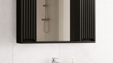 Oglinda seria 033, front MDF, negru, 80 cm