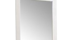 Oglinda seria 601, alb rustic, 60x73 cm