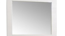 Oglinda seria 601, alb rustic, 80x73 cm