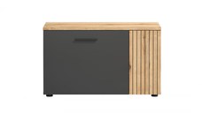 Pantofar ESTEBAN, 2 usi, grafit + stejar evok, 80,1x36x48 cm